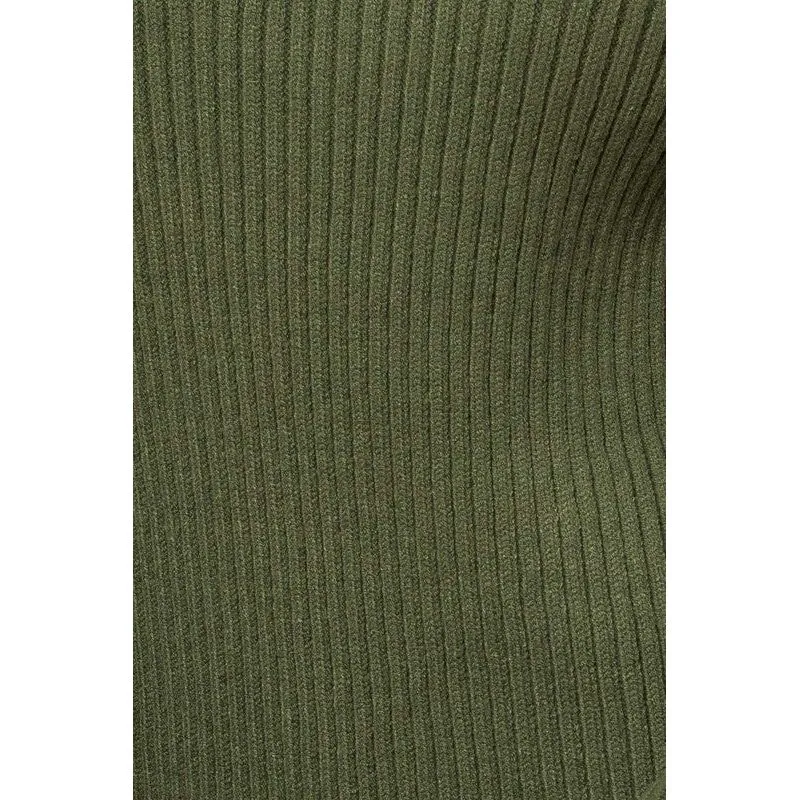 Turtle Neck Balloon Sleeve Sweater Dress