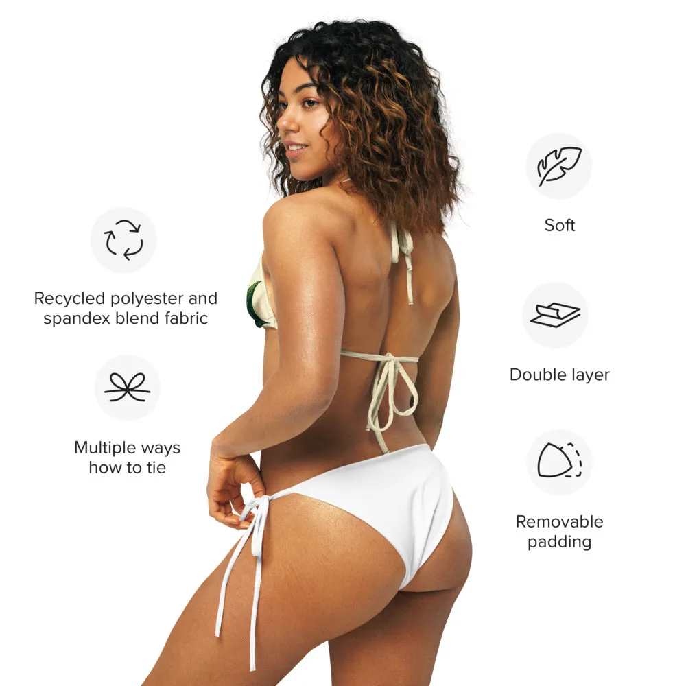 Whimsical Winter Wear Padded String Bikini Top