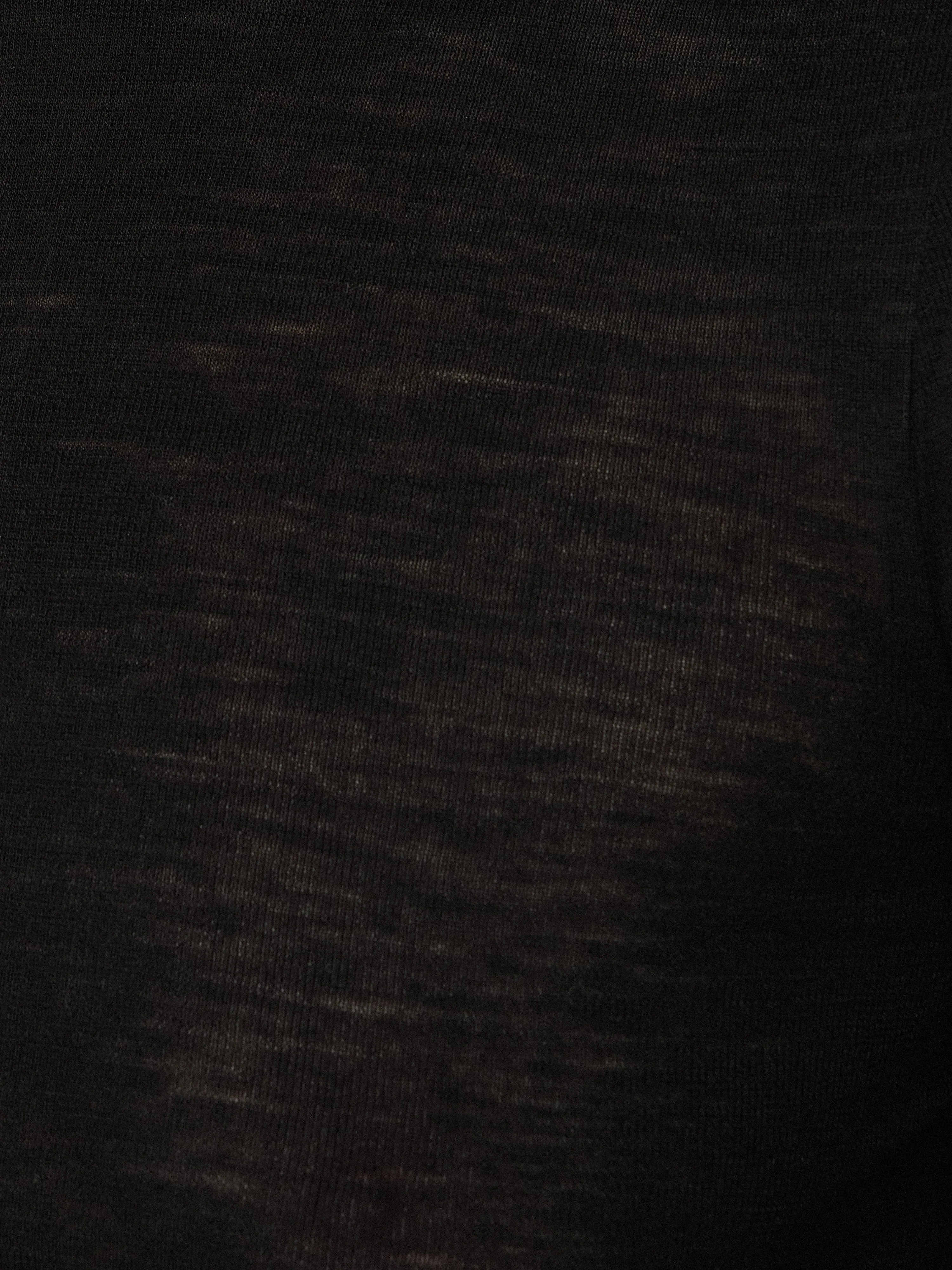 Wool Jersey Polo Neck Top | Black
