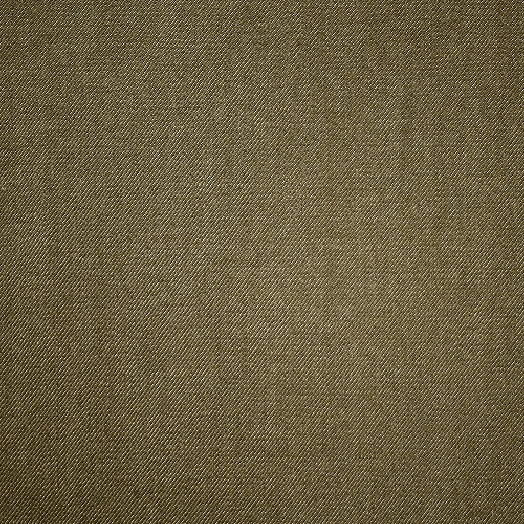 Yarn Dyed Stretch Wool Blend Twill Suiting Olive