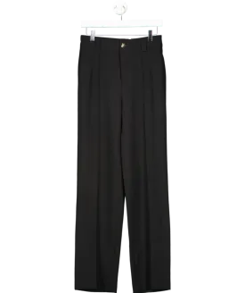 ZARA Black Wide Leg Tailored Trousers UK XS