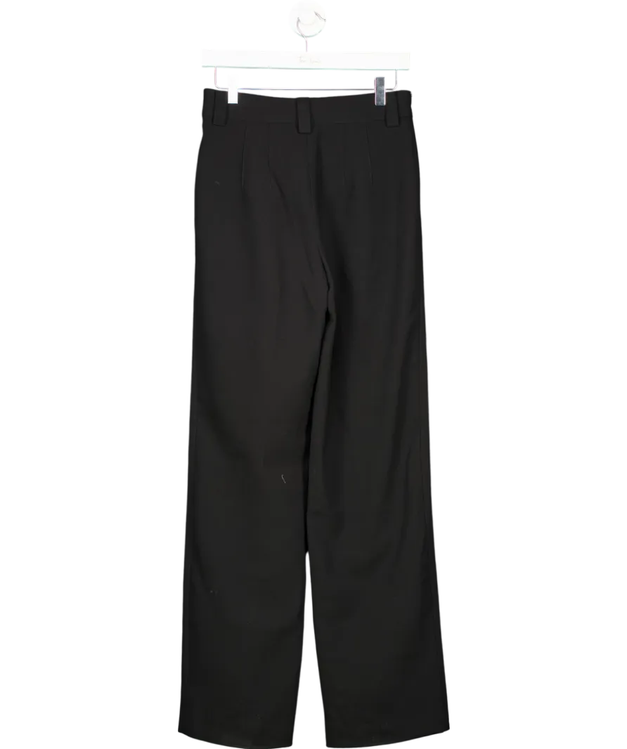 ZARA Black Wide Leg Tailored Trousers UK XS